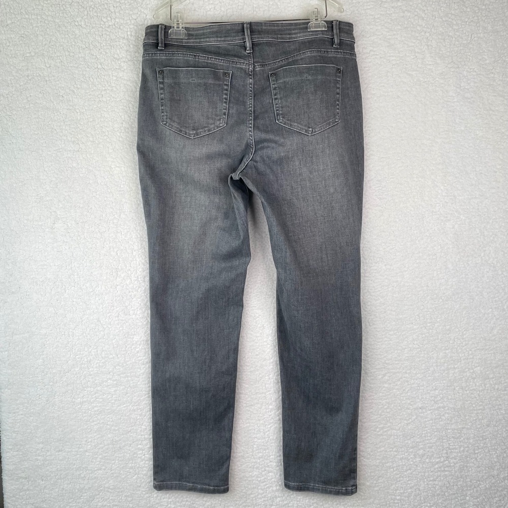 J. Jill Denim Authentic Fit Slim Ankle Grey Jeans Womens Size 12 Stretch - Picture 4 of 12